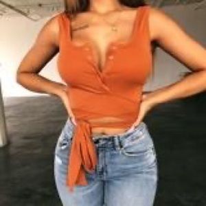Orange Crop Top